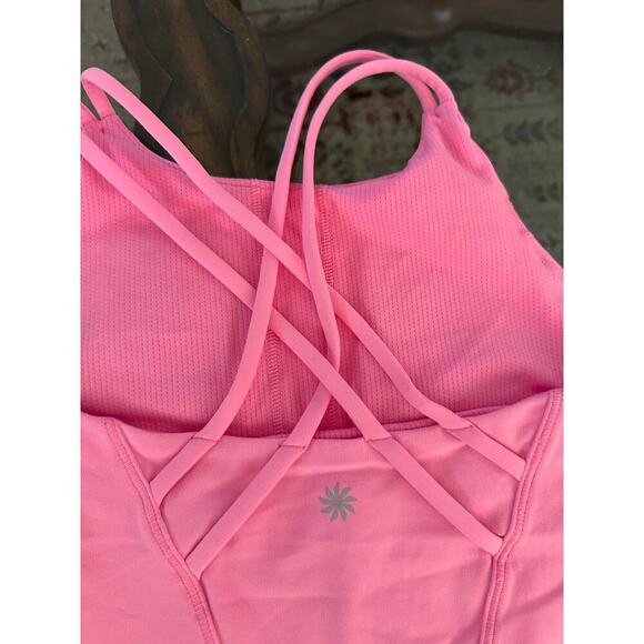 Athleta Girls' Pink Long Distance Strappy Built in Bra Tank Top Size Large - Picture 5 of 6
